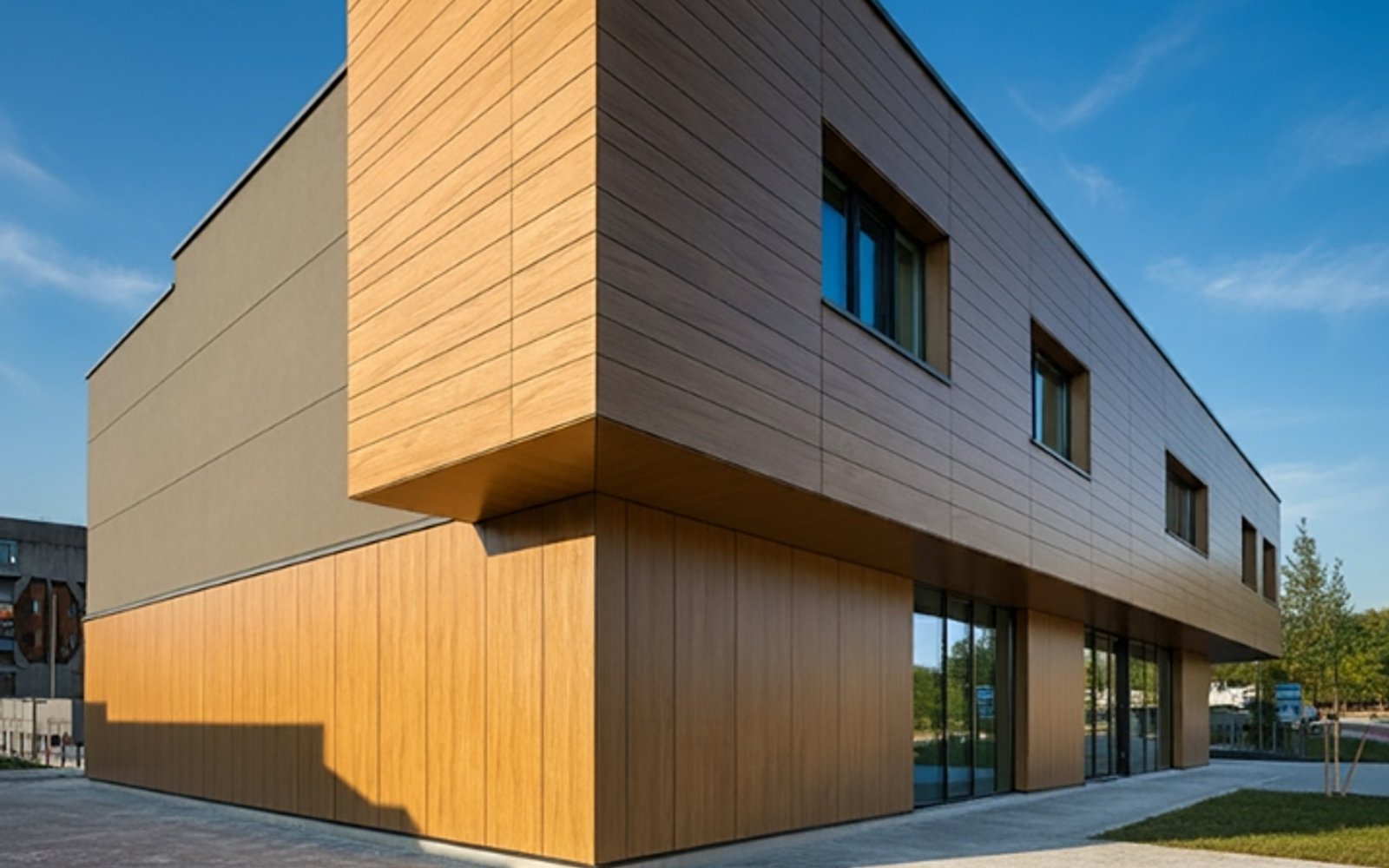 Modern Woodgrain Villa