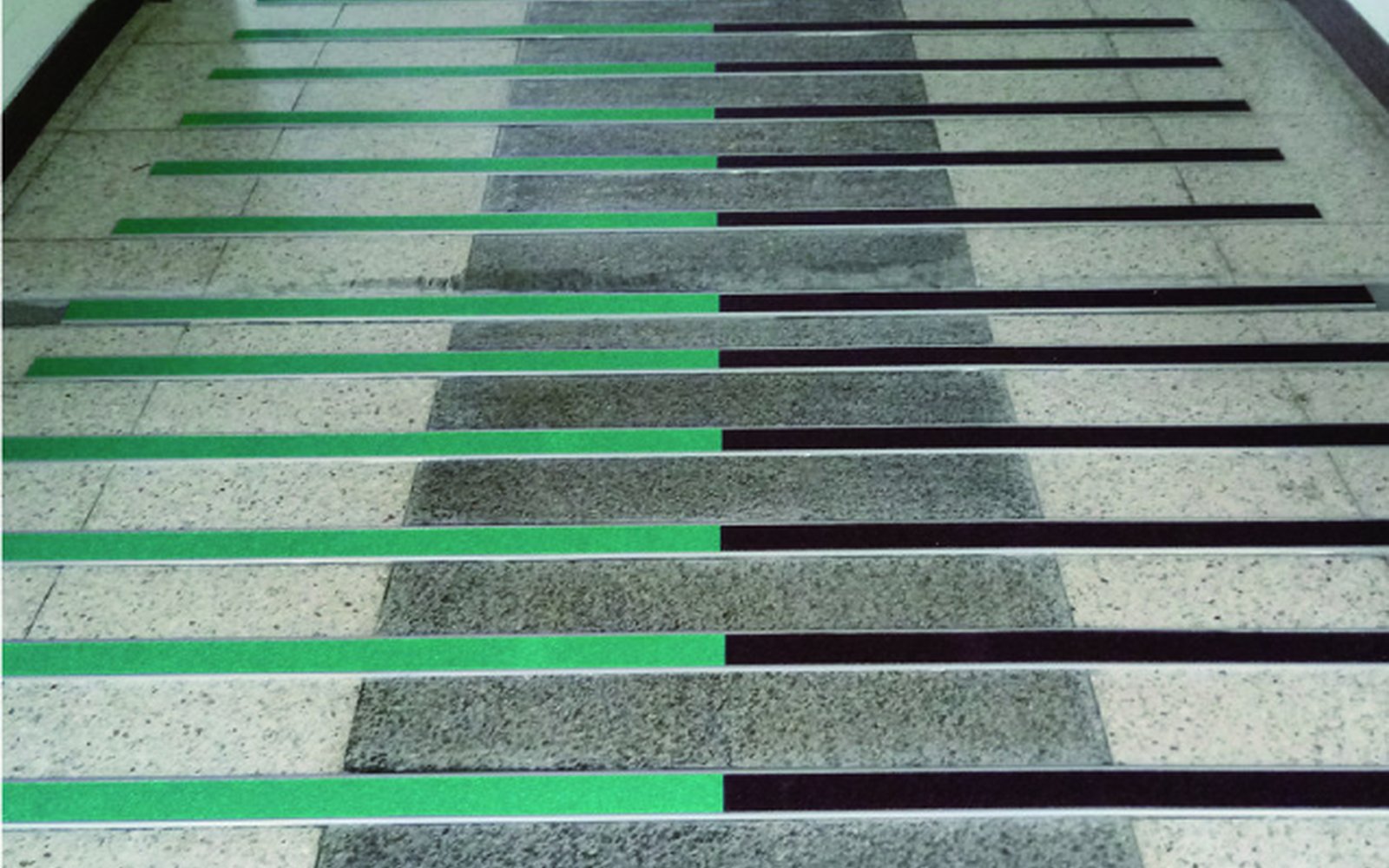 Public Park Stone Steps — Anti-Slip Nosing