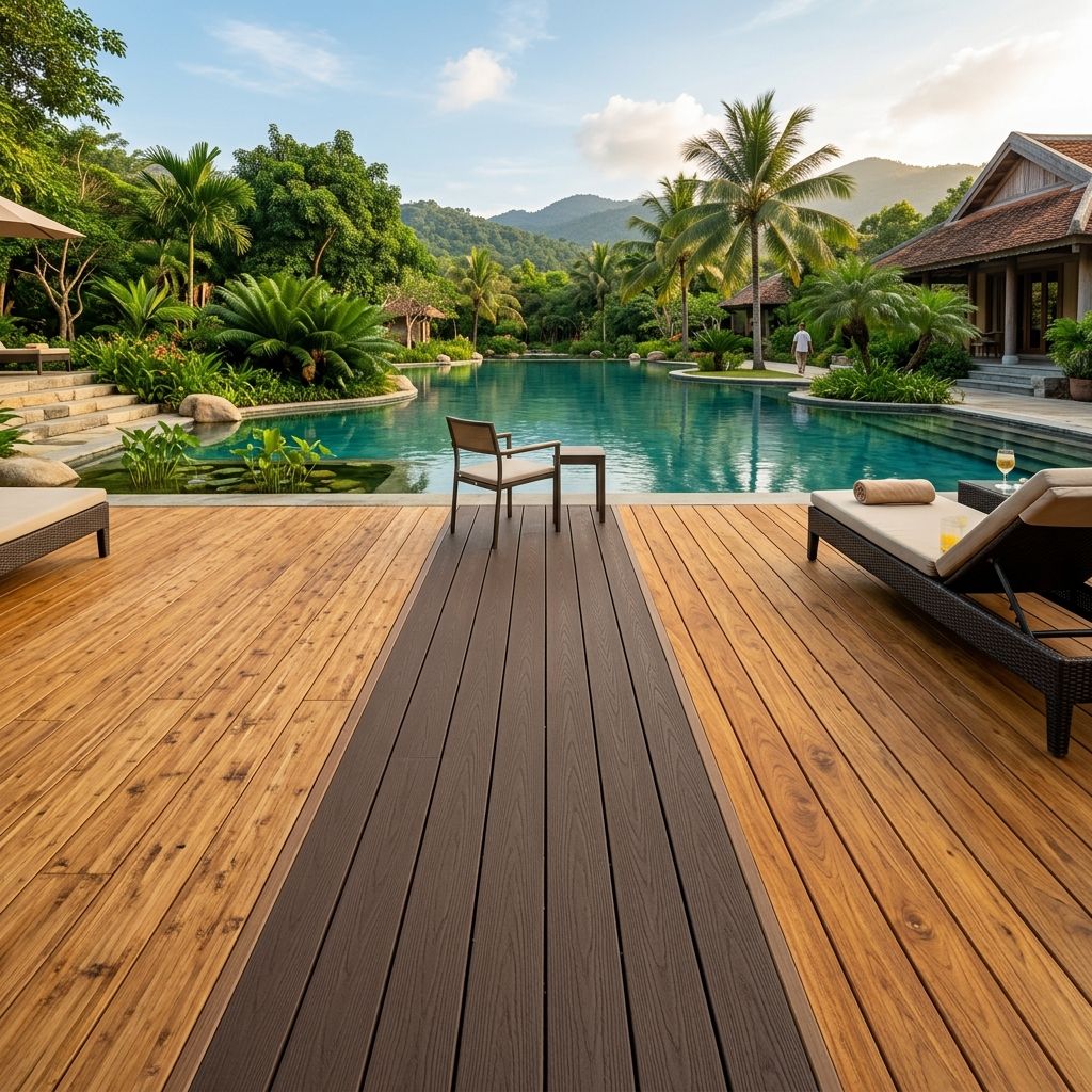 Bamboo Decking vs WPC vs Natural Timber: Complete Performance Comparison for Vietnam Resorts & Villas