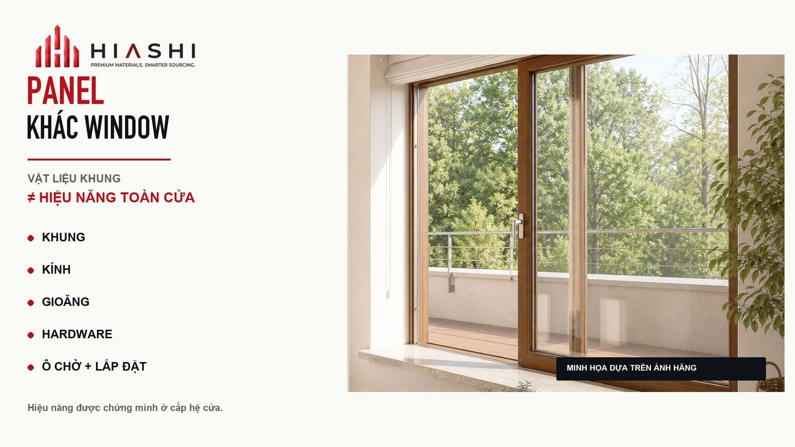 Finished window opening with hardware, triple sealing, and performance factors